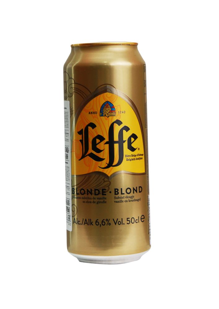 Пиво &quot;Leffe Blonde&quot; светлое пастеризованное 0.5 л.ж/б