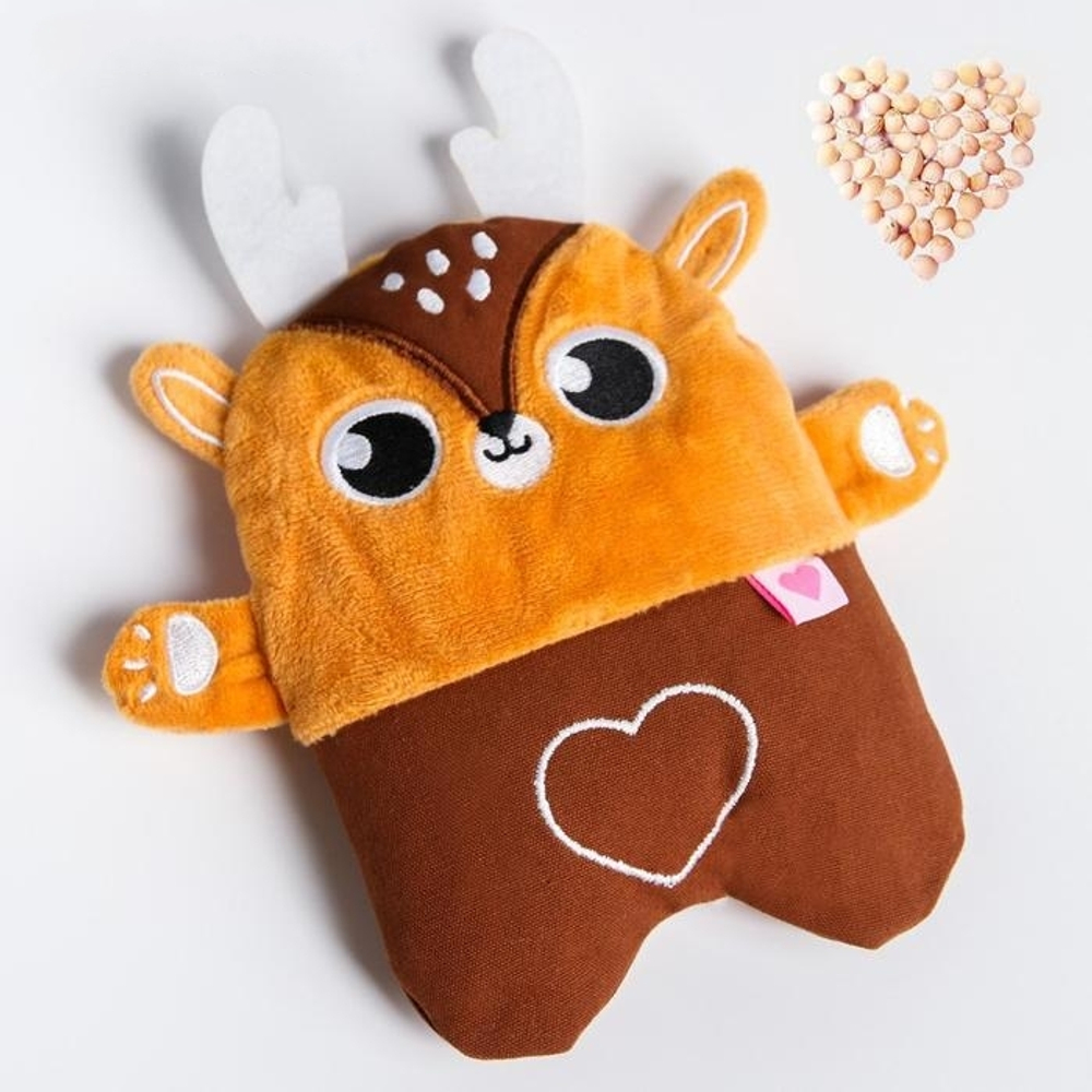 4440965 Развивающая игрушка - грелка с вишнёвыми косточками "Оленёнок"