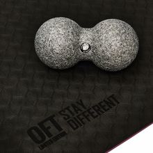 Шар массажный сдвоенный 16 х 8 см серый