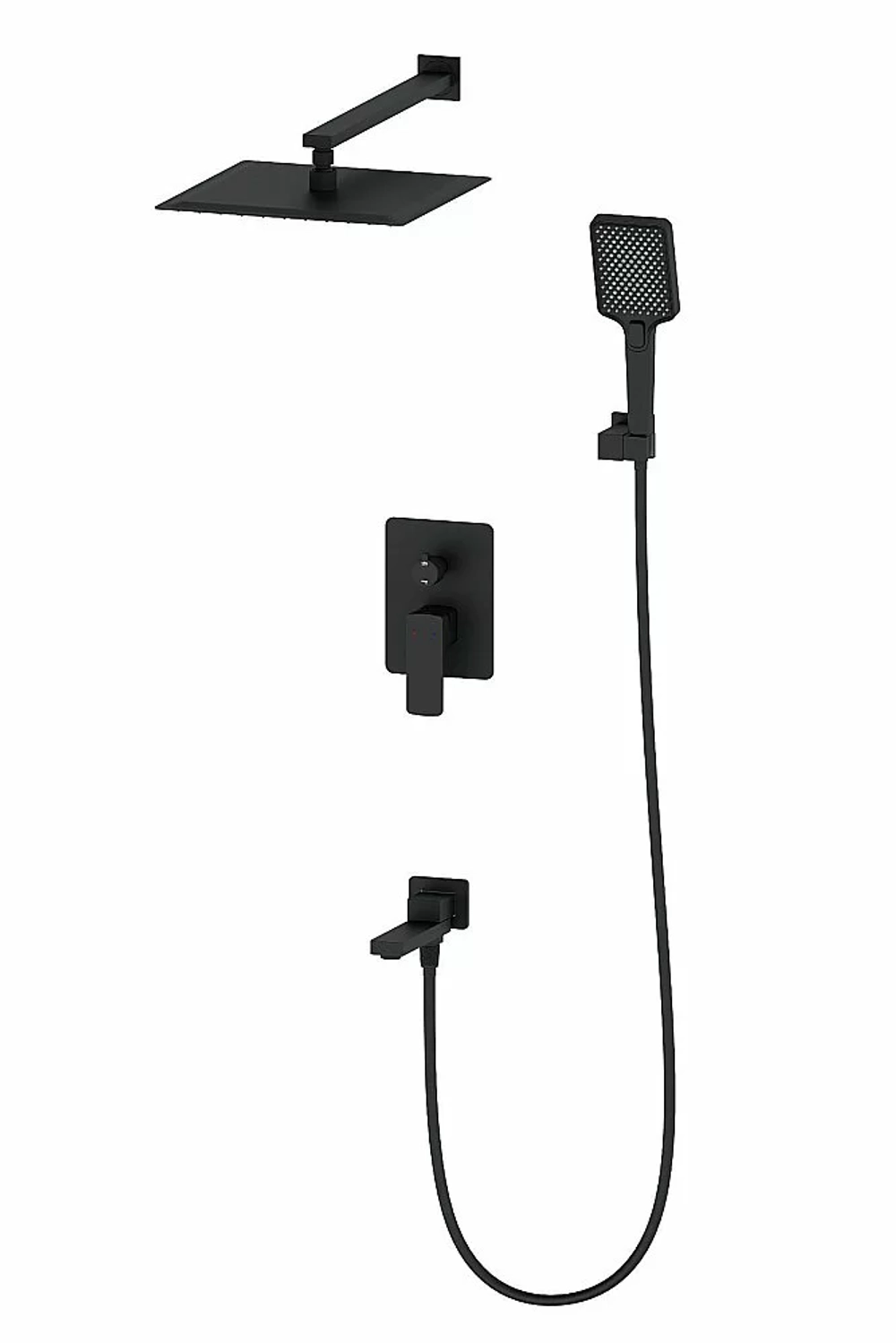 Душевая система встраиваемая WONZON & WOGHAND EDGE WW-88939003-MB черный матовый