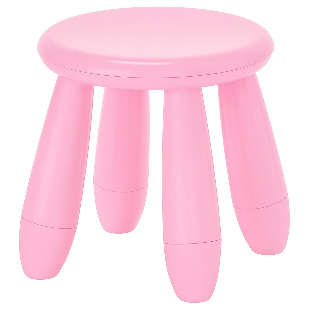IKEA MAMMUT  (ИКЕА МАММУТ)  -  Детский стул, крытый/открытый/розовый