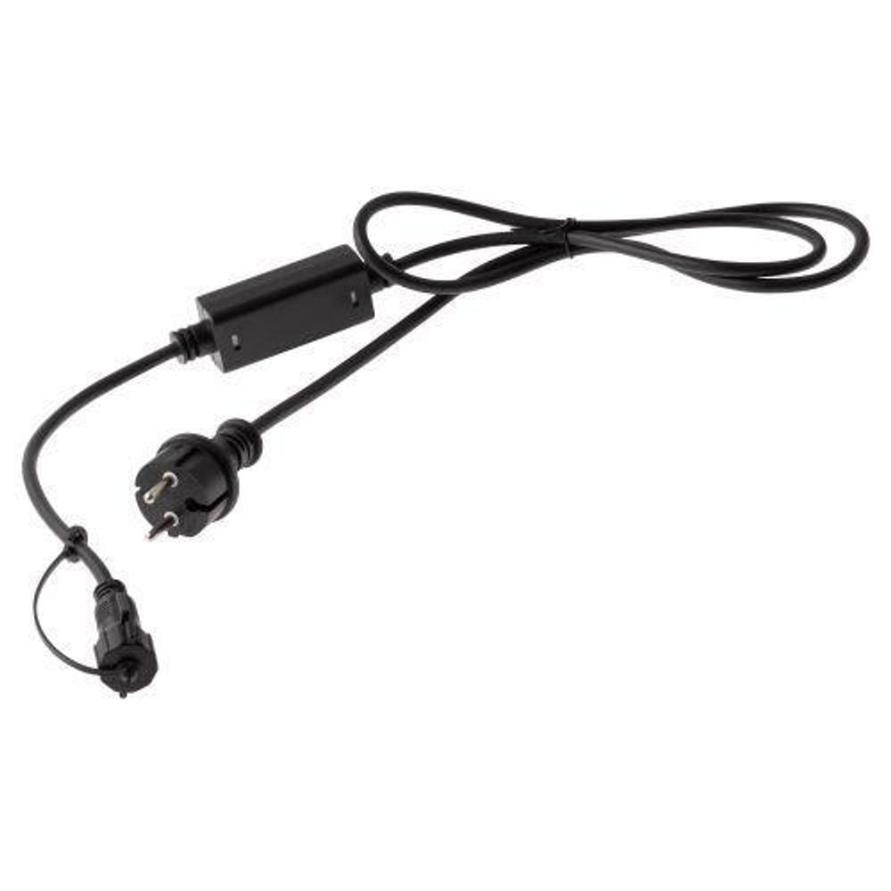 Шнур питания 1.5м 3А 450Вт IP65 220В для подключения гирлянд провод черн. каучук Эра Б0051880 Шнур питания 1.5м 3А 450Вт IP65 220В для подключения гирлянд провод черн. каучук Эра Б0051880