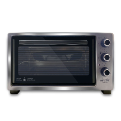 Мини-печь Ginzzu HOT-143 gray, 45л, 6 режимов, гриль, конвекция, подсветка, таймер, вертел 1800Вт