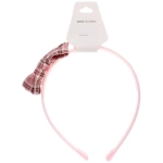 Ободок для волос детский на блистере «РОЗОВОЕ ОБЛАКО», принт клеточка, микс 6 цветов, 1см