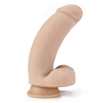 Изогнутый дилдо Fat Boy - 17 см. (Цвет: телесный)