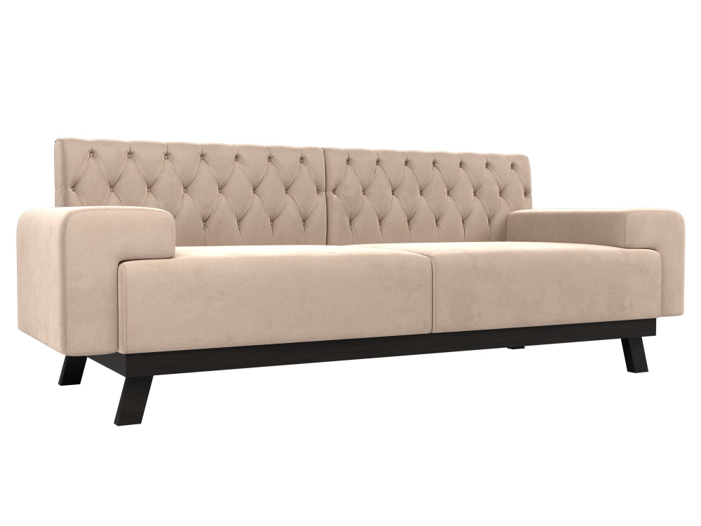 Диван прямой Мюнхен Люкс, Бежевый, Велюр, 109120