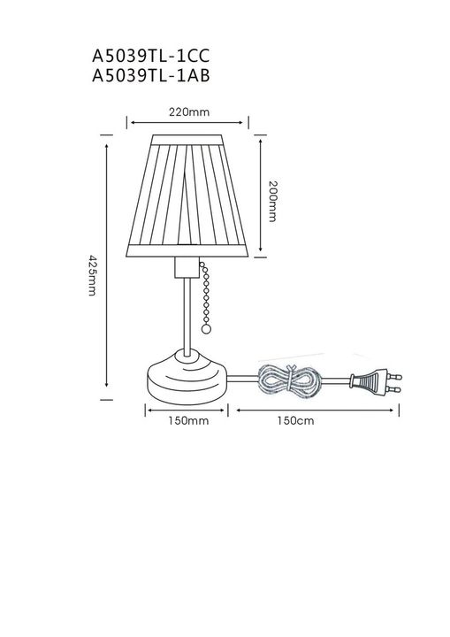 Настольная лампа Arte Lamp Marriot A5039TL-1CC