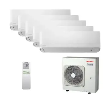 Мультисплит система на 5 комнат Toshiba RAS-B10E2KVG-EE x 5 / RAS-5M34U2AVG-E