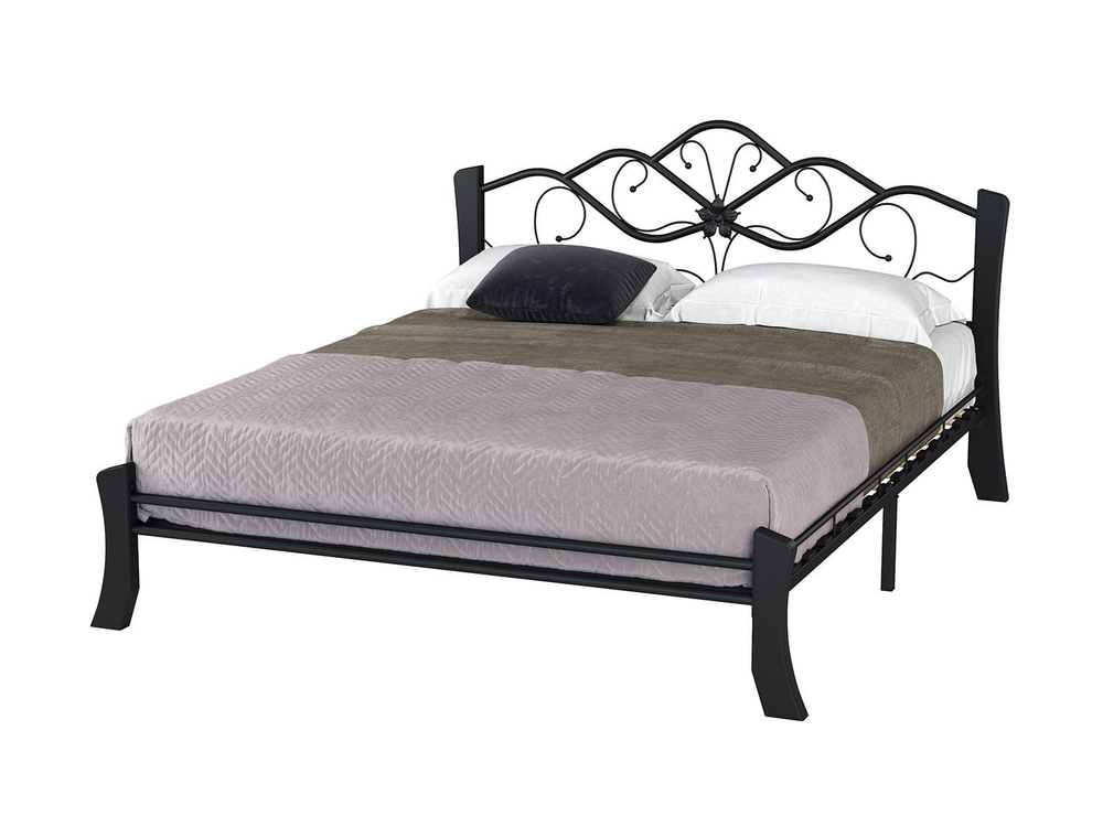Антея Кровать двухместная 42.50 Металл черный