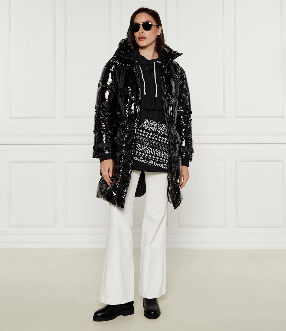 Пуховое пальто GLOSSY Woolrich - черный(CFWWOU1083FRUT3787)