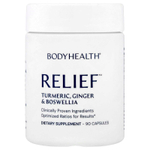 BodyHealth, Relief ™, куркума, имбирь и босвеллия, 90 капсул