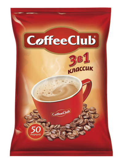 Кофейный напиток 3в1 Coffe Club Классик18гр/50саше/20
