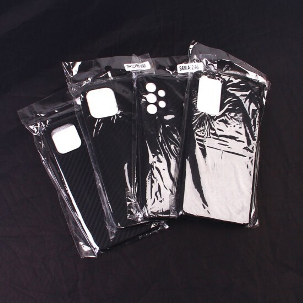 Чехол ТПУ карбон для iPhone 12 Pro Max, 011068 Черный