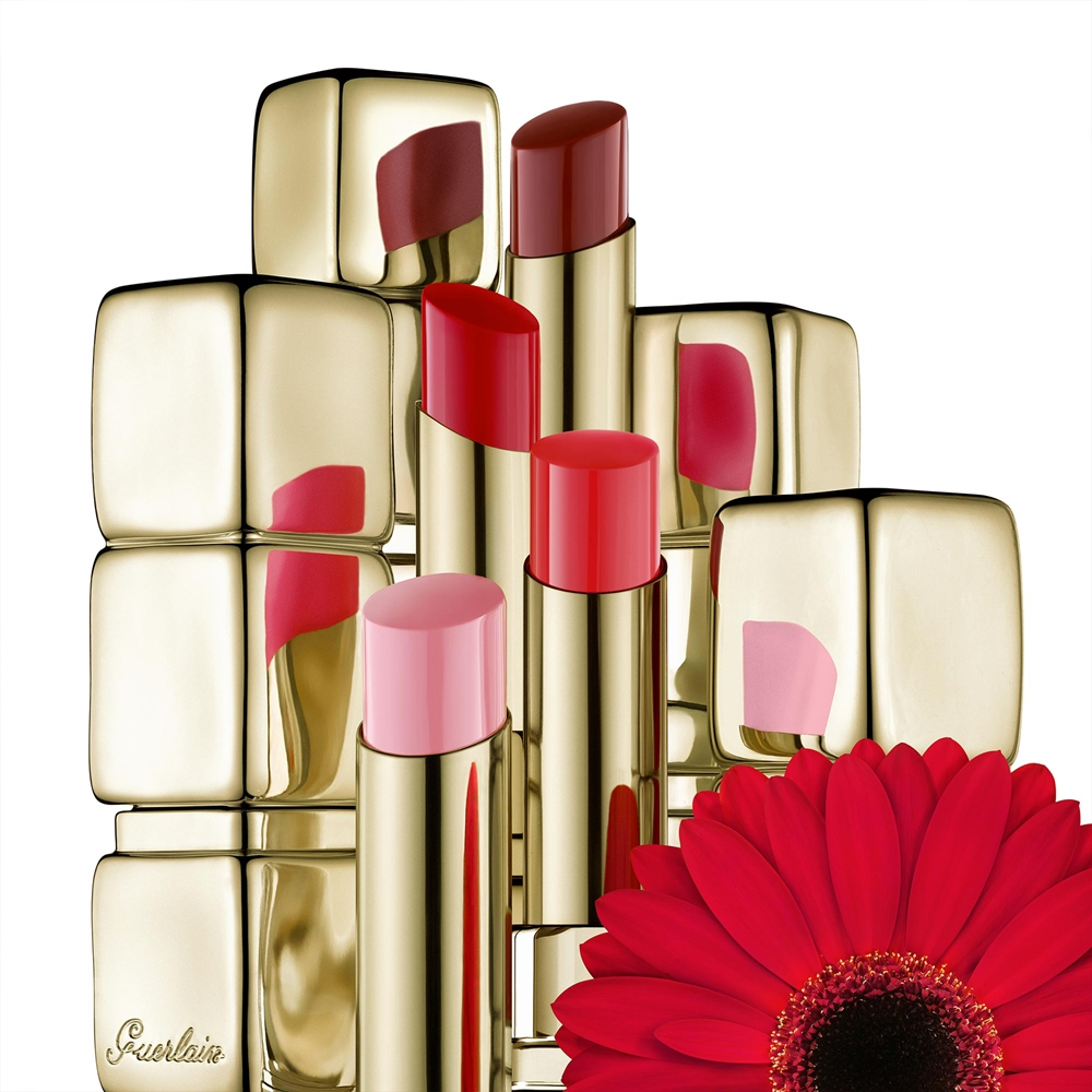 GUERLAIN KissKiss Shine Bloom - Блестящая помада оттенок 409 Fuchsia Flush, 3 g