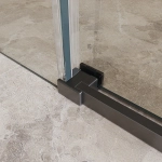 Душевой уголок BelBagno SOFT_CLOSE-1-AH-1 150х90 стекло прозрачное/профиль оружейная сталь