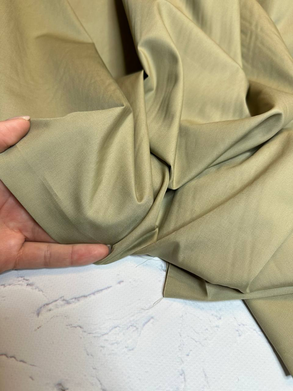 Плательно-блузочный однотонный поплин (A.F. DRAGONI, 100%хлопок, Табачное суфле, 149, 116 гр/м2)