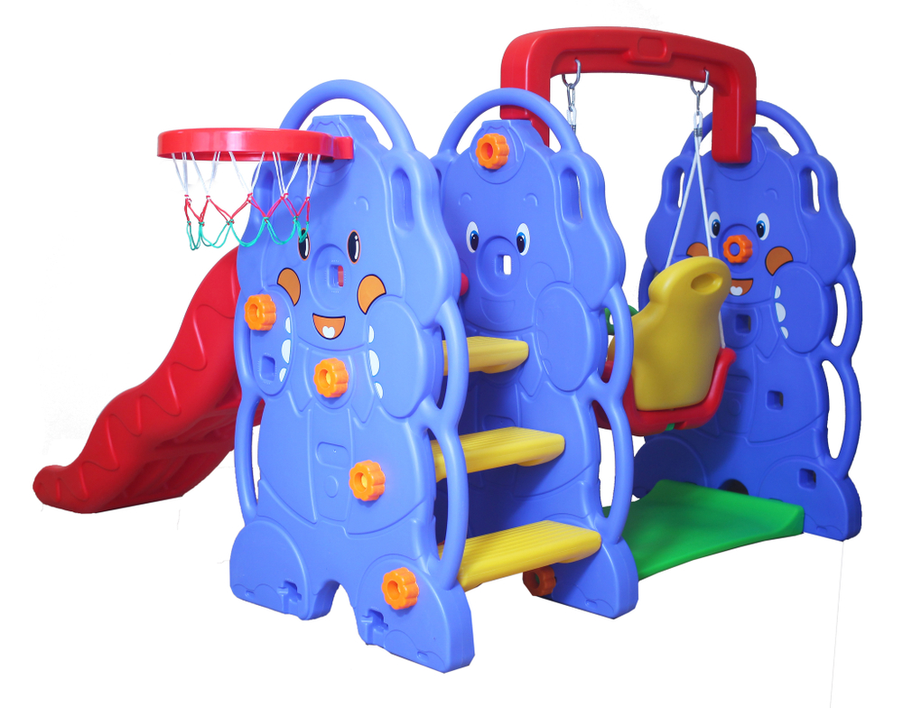 Детский комплекс Капризун Слоник с волнистой горкой
