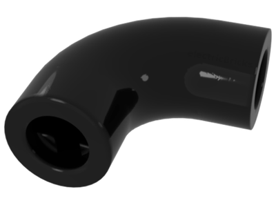 Lego 50шт Кирпич круглый 1x1. Угол изгиба 90°-Без шипа-Отверстие для 2 осей (черный) 25214-6179182