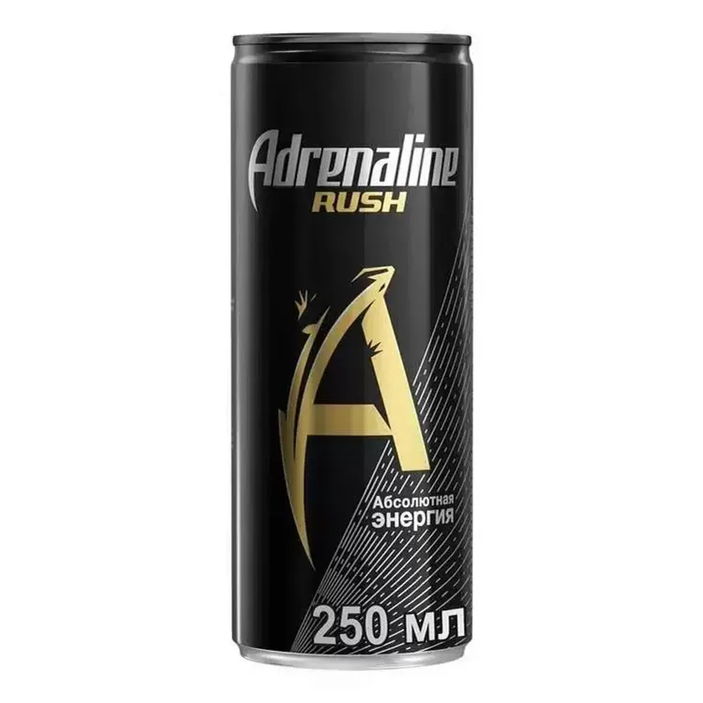 Напиток энергетический Adrenaline Rush, ж/б, 0.25л