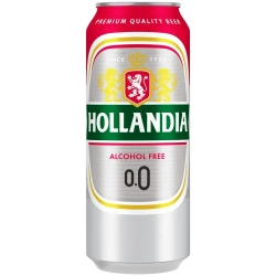 Пиво безалкогольное Hollandia светлое фильтрованное пастеризованное, 0,45 л