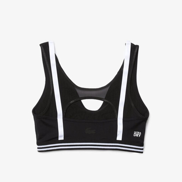 ТОП теннисный Lacoste Contrast Accents And Cut-Outs Sports Bra - черный