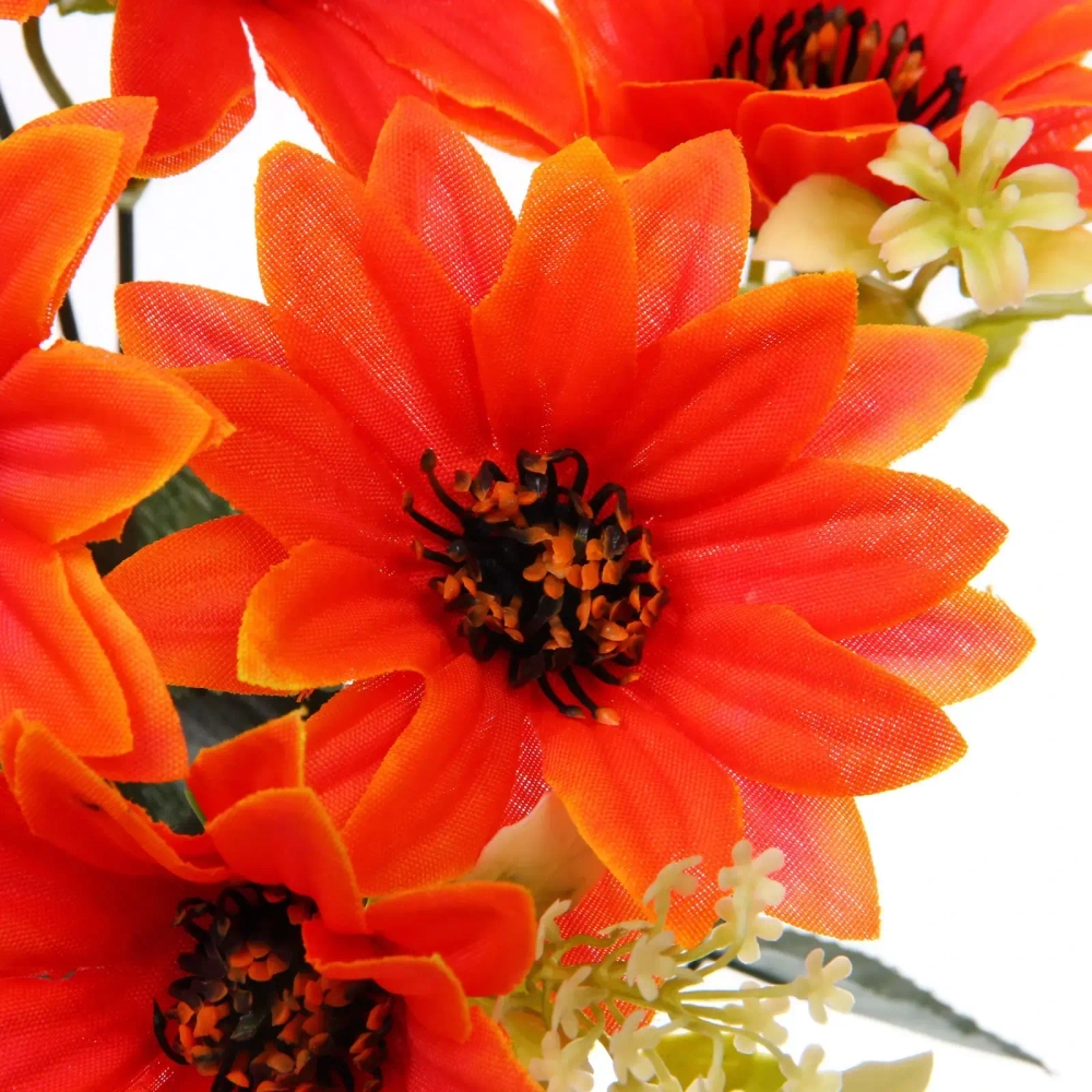 Искусственные цветы «Весеннее вдохновение» 40см 10цветков оранжевый цвет