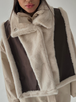 Жилет-манишка норка (светло-бежевый)