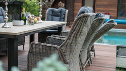 Регулируемое кресло из искусственного ротанга /алюминиевый каркас ВЕРОНА Коричневое