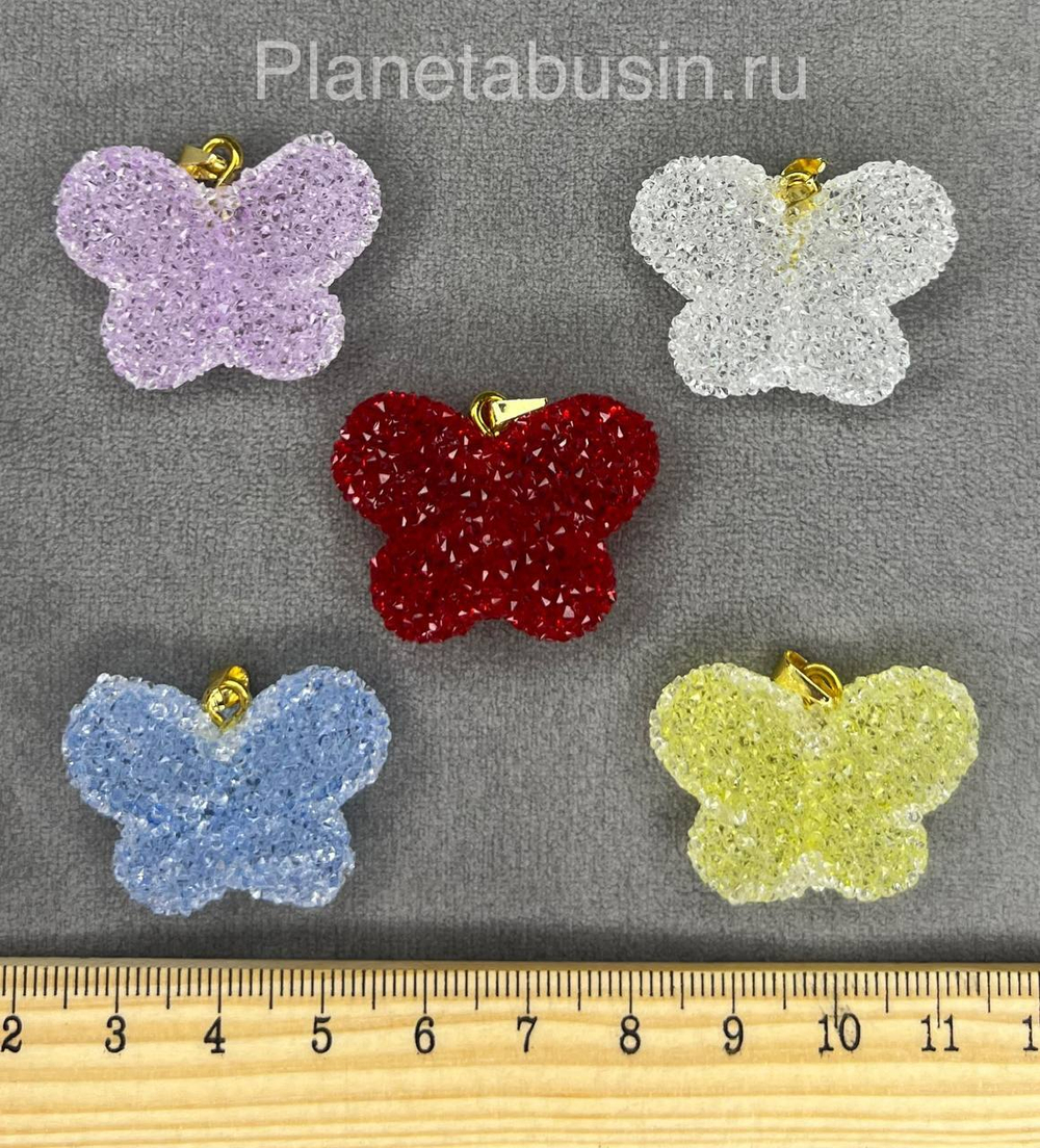 Подвеска люкс (Корея) большие бабочки 0477