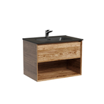 Тумба подвесная Sancos Marmi 1.0 690х445х520 c одним ящиком оснащенным доводчиками скрытого монтажа и открытой нишей, дуб чарльстон, арт.MR1.070ECH