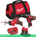 Набор электроинструментов Milwaukee М12 ВPP2В-402В (4933441230)