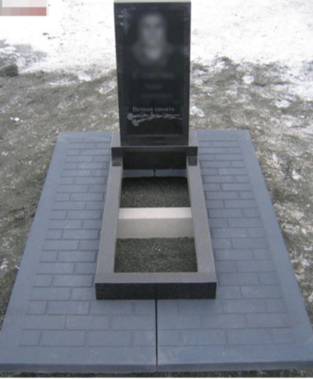 Памятник прямой гранит Карелия на плите