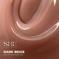 She Gel Construction Dark Beige - Конструирующий гель, 30мл