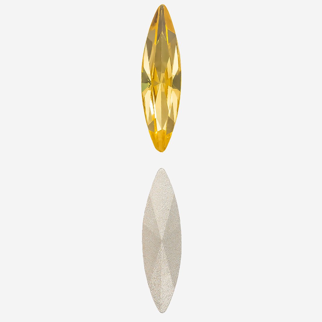 Кристалл Маркиз (Marquise Fancy Stone), оттенок "Светлый Топаз"/"Light Topaz", 15*4мм