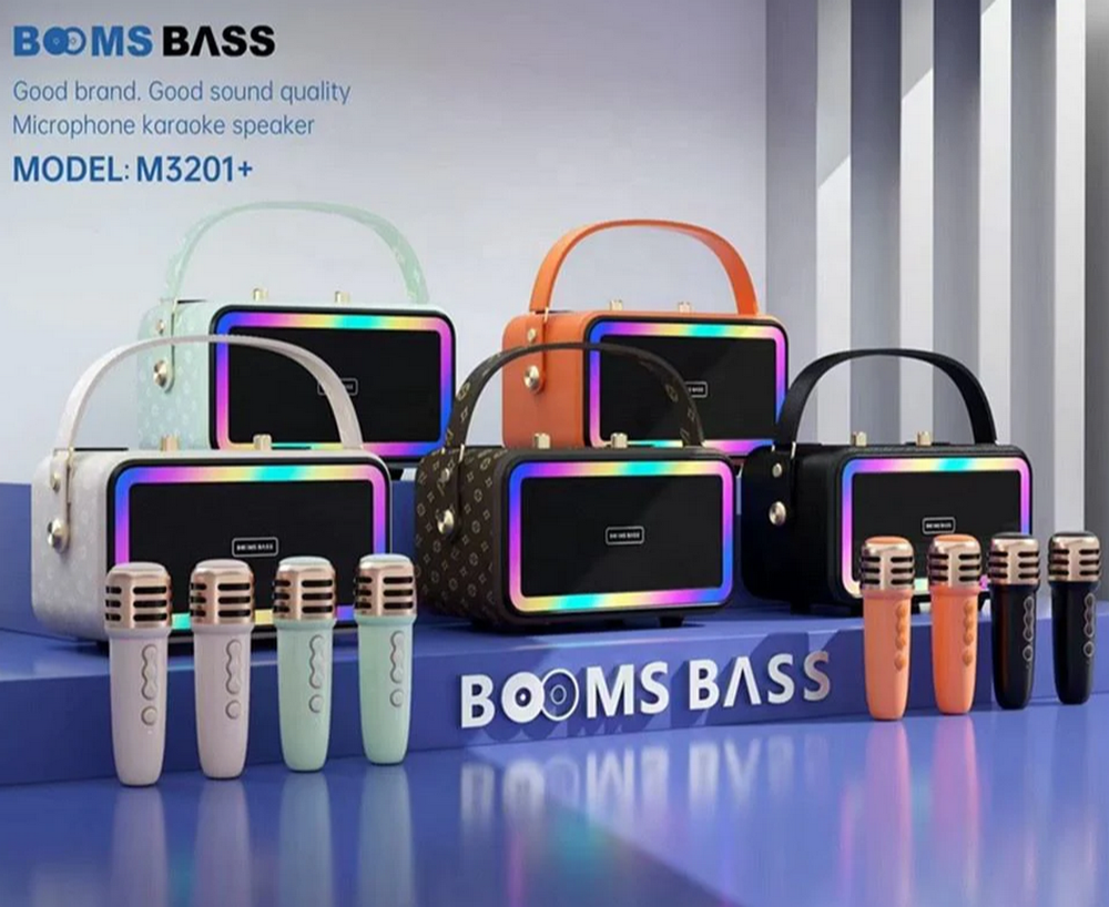 Беспроводная колонка-караоке Booms Bass M3201+ Stereo