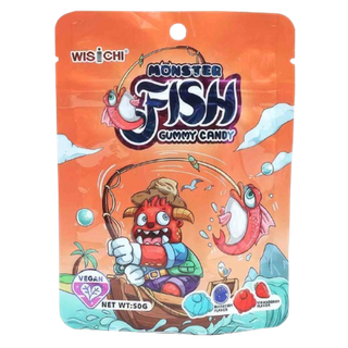 Жевательные конфеты Fruitastic Monster Fish со вкусом голубики и клубники