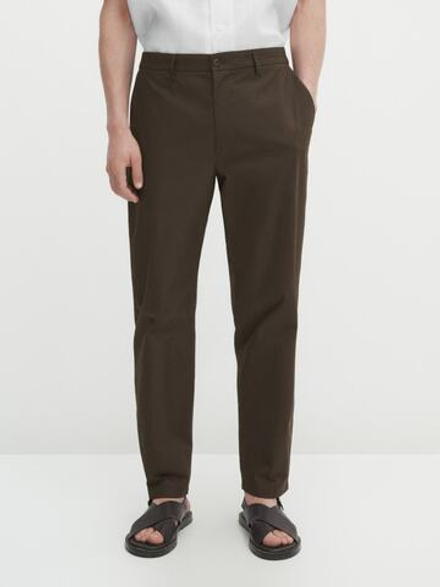 Massimo Dutti Джоггеры из поплина, зеленый