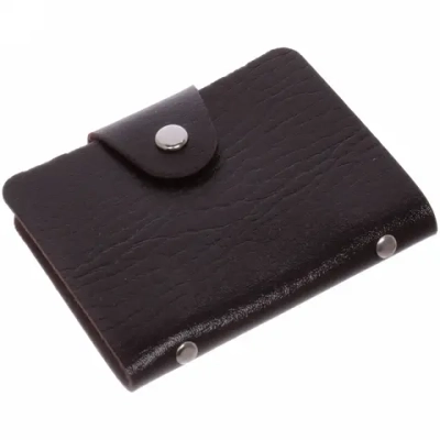 Визитница «Visit design», цвет коричневый, количество листов 12, на 24 визитки, 10,3*8 см