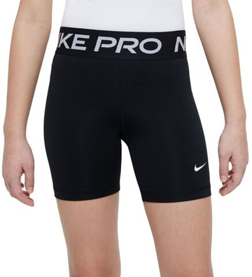 Шорты для девочки теннисные Шорты Nike Kids Pro Dri-Fit 5" - чёрные/белые