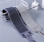 Мочалка для тела жёсткая «Premium - Fargo», цвет светло - серый, 10*80см (ZIP пакет)