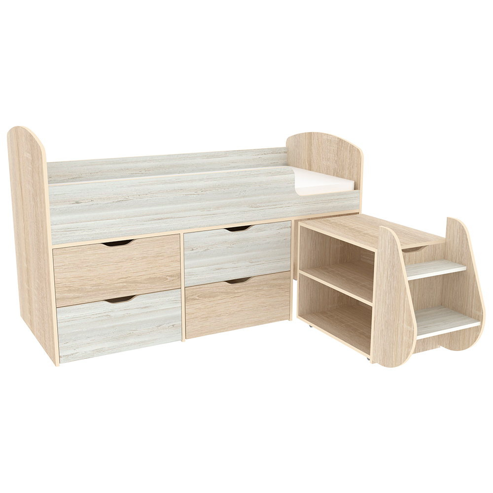 Кровать-чердак КарИВи Малыш 7 Дуб Сонома Винтерберг