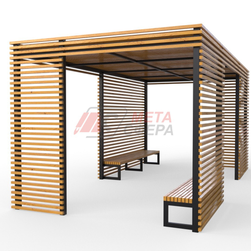 Пергола Лора со скамейками