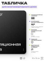 Табличка Вентиляционная камера, для многоквартирного жилого дома, серия СОСЕДИ SIMPLE, 18х18 см, пластиковая, Айдентика Технолоджи