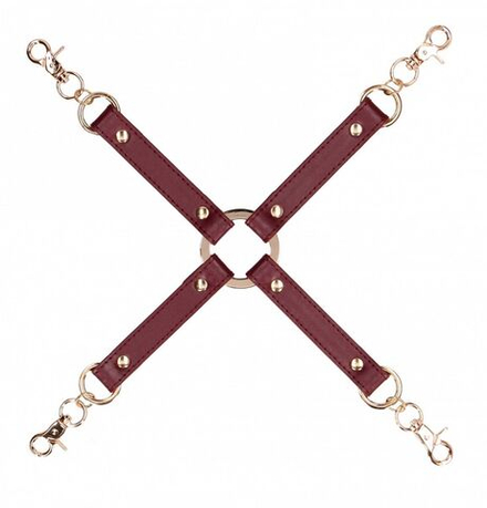 Бордовый крестообразный фиксатор Halo Hogtie Connector