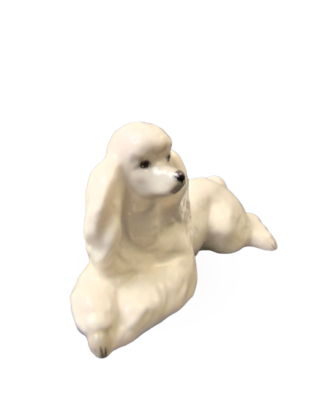 Фарфоровая статуэтка "Белый пудель" ЛФЗ