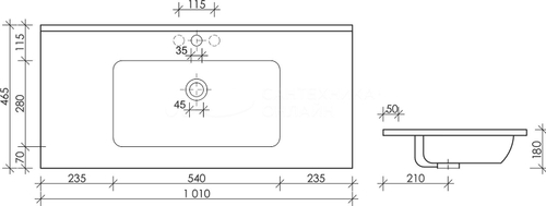 Раковина Ceramica Nova Element 101 см, CN7003