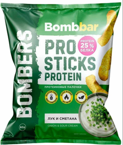 Bombbar Pro Sticks Protein Протеиновые кукурузные палочки (60 гр.)