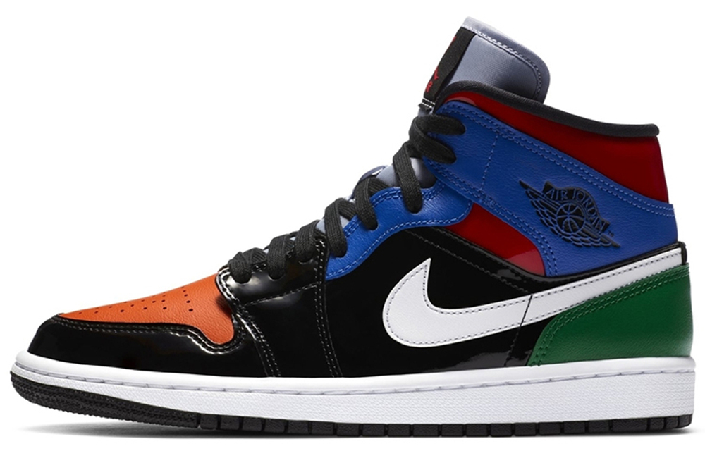 Кроссовки Jordan Air Jordan 1 Mid Se Patent Blend (Женская размерная сетка)