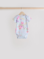 Боди с коротким рукавом для малышей Next E19-739, 3 шт., Молочный, Белый, Голубой