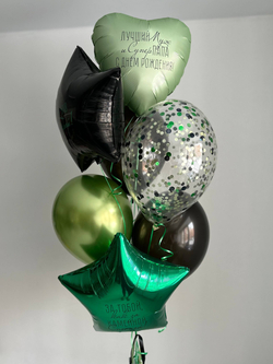 Воздушные гелиевые шарики с доставкой по Хабаровску зеленый №4593